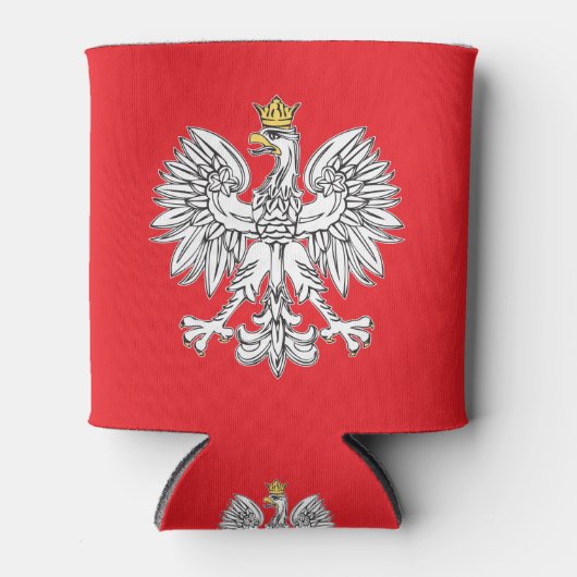 Poolse adelaar met gouden kroonschuim koeler (Voorkant)