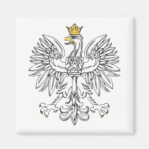 Poolse adelaar met goudkroon magneet