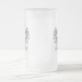 Poolse adelaar met goudkroon matglas bierpul (Center)