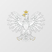 Poolse adelaar raamsticker (Vel)