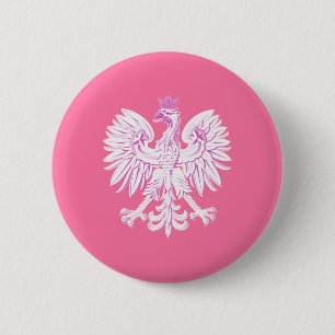 Poolse adelaar ronde button 5,7 cm
