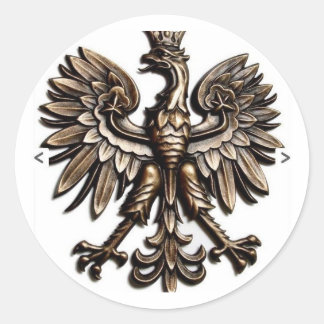 Poolse adelaar ronde sticker