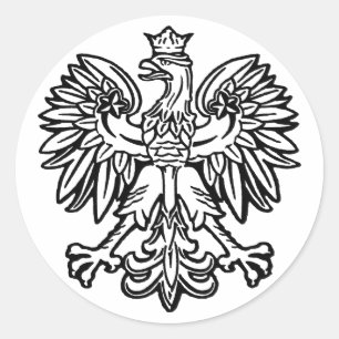 Poolse adelaar ronde sticker