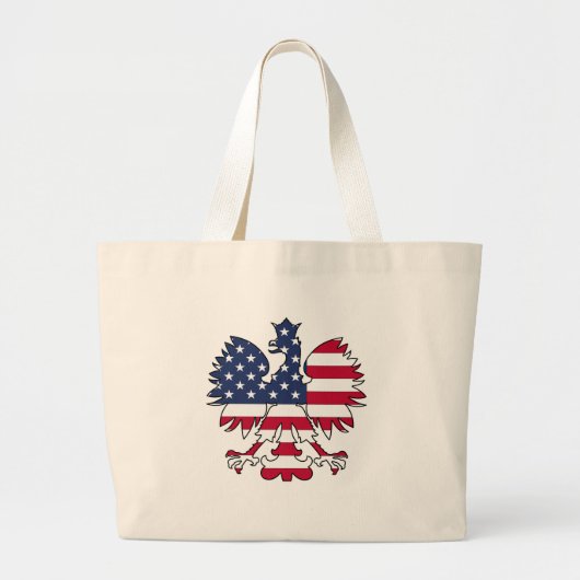 Poolse Amerikaanse adelaar Grote Tote Bag (Voorkant)