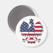 Poolse Amerikaanse adelaar Magneet (Voorkant / Achterkant)