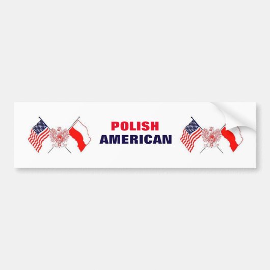 POOLSE AMERIKAANSE BUMPERSTICKER (Voorkant)