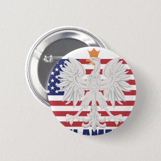 Poolse Amerikaanse Button (Voorkant /achterkant)