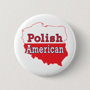 Poolse Amerikaanse kaart Ronde Button 5,7 Cm