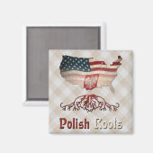 Poolse Amerikaanse rotsvriend Magnet Magneet (Voorkant / Achterkant)