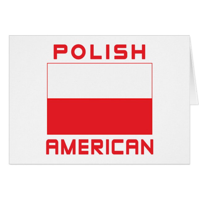 Poolse Amerikaanse vlag (Voorkant Horizontaal)