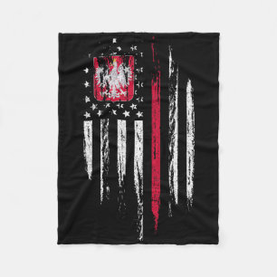 Poolse Amerikaanse Vlag Combo Polen Usa Polska Pat Fleece Deken