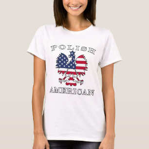Poolse Amerikaanse vlag Eagle T-shirt