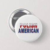 Poolse Amerikaanse vlag Ronde Button 5,7 Cm (Voorkant /achterkant)