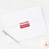 Poolse Amerikaanse vlag Ronde Sticker (Envelop)