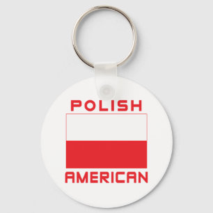 Poolse Amerikaanse vlag Sleutelhanger