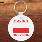 Poolse Amerikaanse vlag Sleutelhanger (Voorkant)