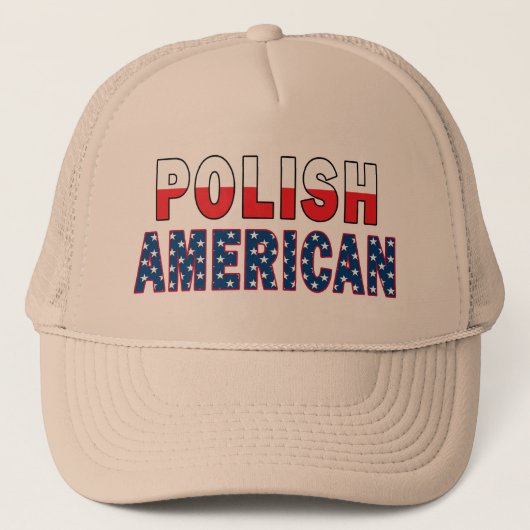Poolse Amerikaanse vlag Trucker Pet (Voorkant)