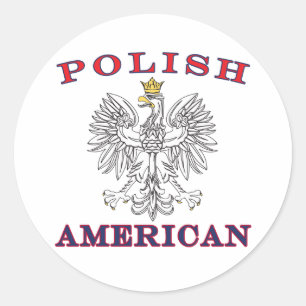 Poolse Amerikaanse witte adelaar Ronde Sticker