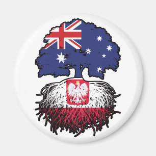 Poolse Australische Australische vlag - Boomwortel Magneet