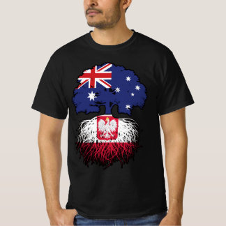 Poolse Australische Australische vlag - Boomwortel T-shirt