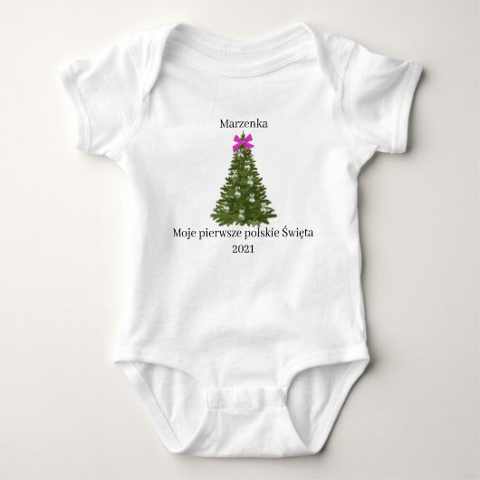 Poolse baby 1e kerstvakantie romper (Voorkant)