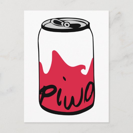 Poolse bier (Piwo) Briefkaart (Voorkant)