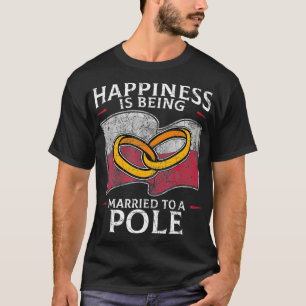 Poolse bruiloft Poolse Roots Pole Flag T-shirt