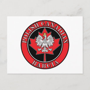 Poolse Canadese aple Leaf Babcia Briefkaart