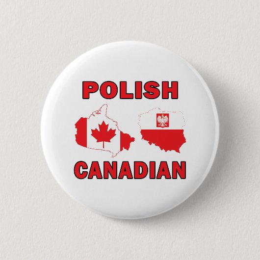 Poolse Canadese kaarten Ronde Button 5,7 Cm (Voorkant)