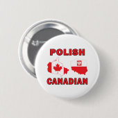 Poolse Canadese kaarten Ronde Button 5,7 Cm (Voorkant /achterkant)
