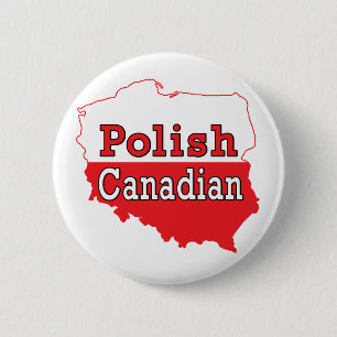Poolse Canadese Poolse kaart Ronde Button 5,7 Cm