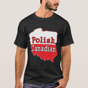 Poolse Canadese Poolse kaart T-shirt