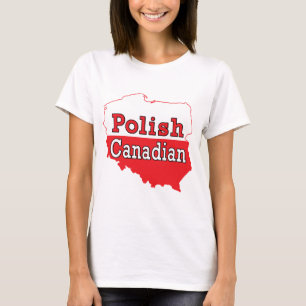 Poolse Canadese Poolse kaart T-shirt