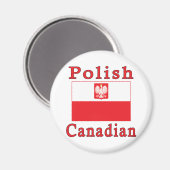 Poolse Canadese valkenvlag Magneet (Voorkant / Achterkant)