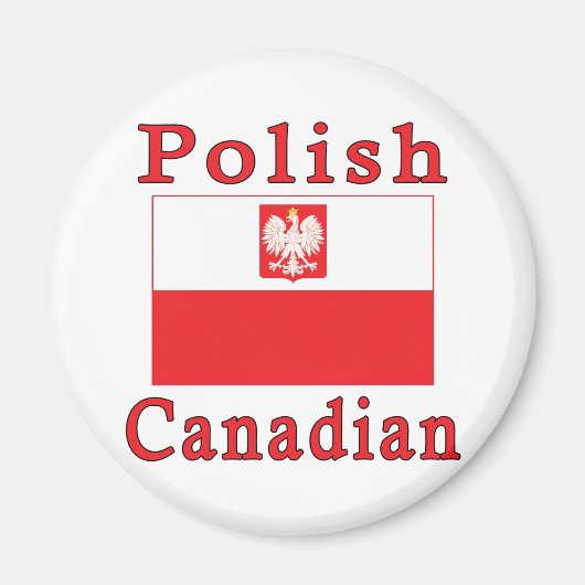 Poolse Canadese valkenvlag Magneet (Voorkant)