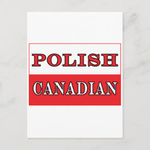 Poolse Canadese vlag Briefkaart