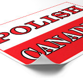 Poolse Canadese vlag Poster (Hoek)