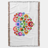 Poolse design bloemen. deken (Voorkant Verticaal)