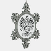 Poolse Eagle Pewter Ornament (Links)