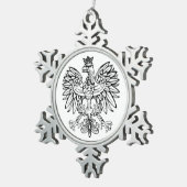 Poolse Eagle Pewter Ornament (Rechts)