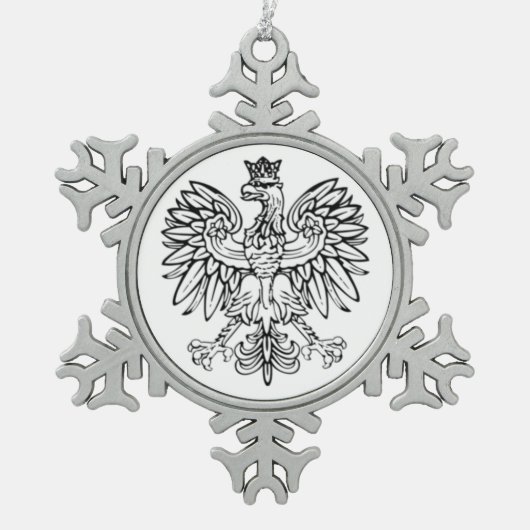 Poolse Eagle Pewter Ornament (Voorkant)