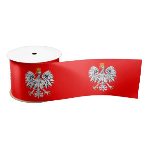 Poolse Eagle, Rode Poolse vlag stijl lint, Polen Lint
