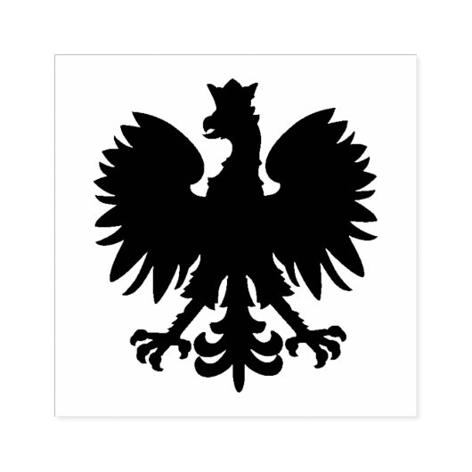 Poolse Eagle Wood Stamp Rubberstempel (Afrduk)