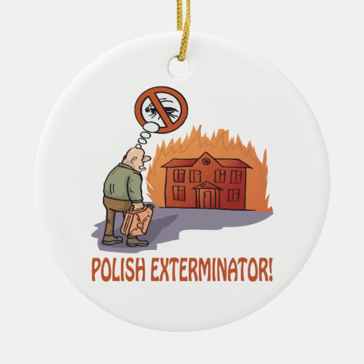 Poolse Exterminator Keramisch Ornament (Voorkant)