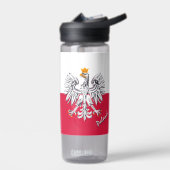 Poolse fles, patriottische Poolse vlag Waterfles (Links)