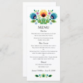 Poolse Folk Bloemen Lavendel en Geel Menu (Voorkant / Achterkant)