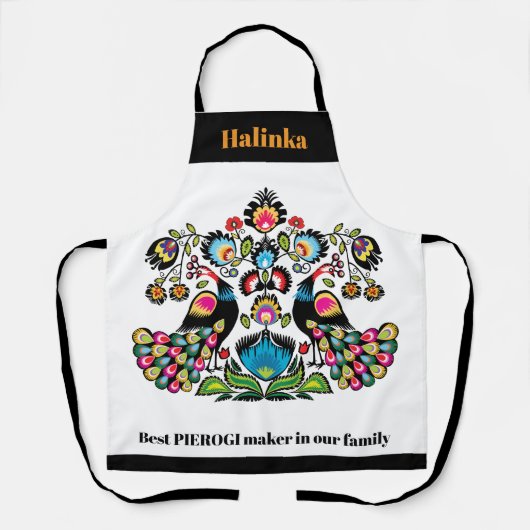 Poolse Folklore met pauzes, aangepaste tekst Schort (Voorkant)