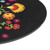 Poolse folklore met roze bloemen snijplank (Hoek)