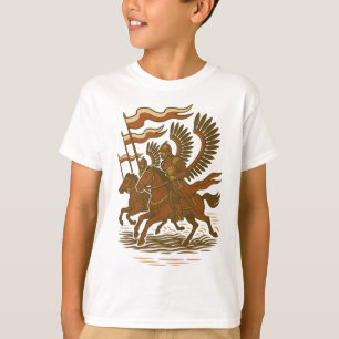 Poolse gevleugelde huzaren charge t-shirt