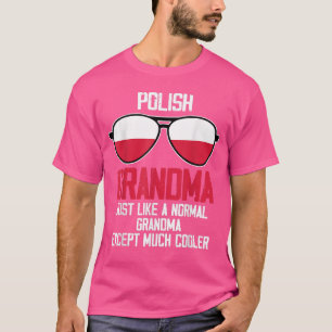 Poolse Grandma Poland Vlag op Moederdag voor zonne T-shirt